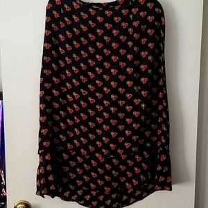 Black Skirt with Flowers